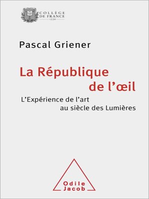 cover image of La République de l'œil